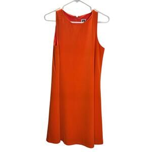 Anne Klein Orange A-Line Dress Size 6 Sleeveless Career Cocktail